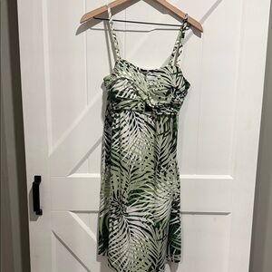 Soma Green Leaf Print Midi Dress